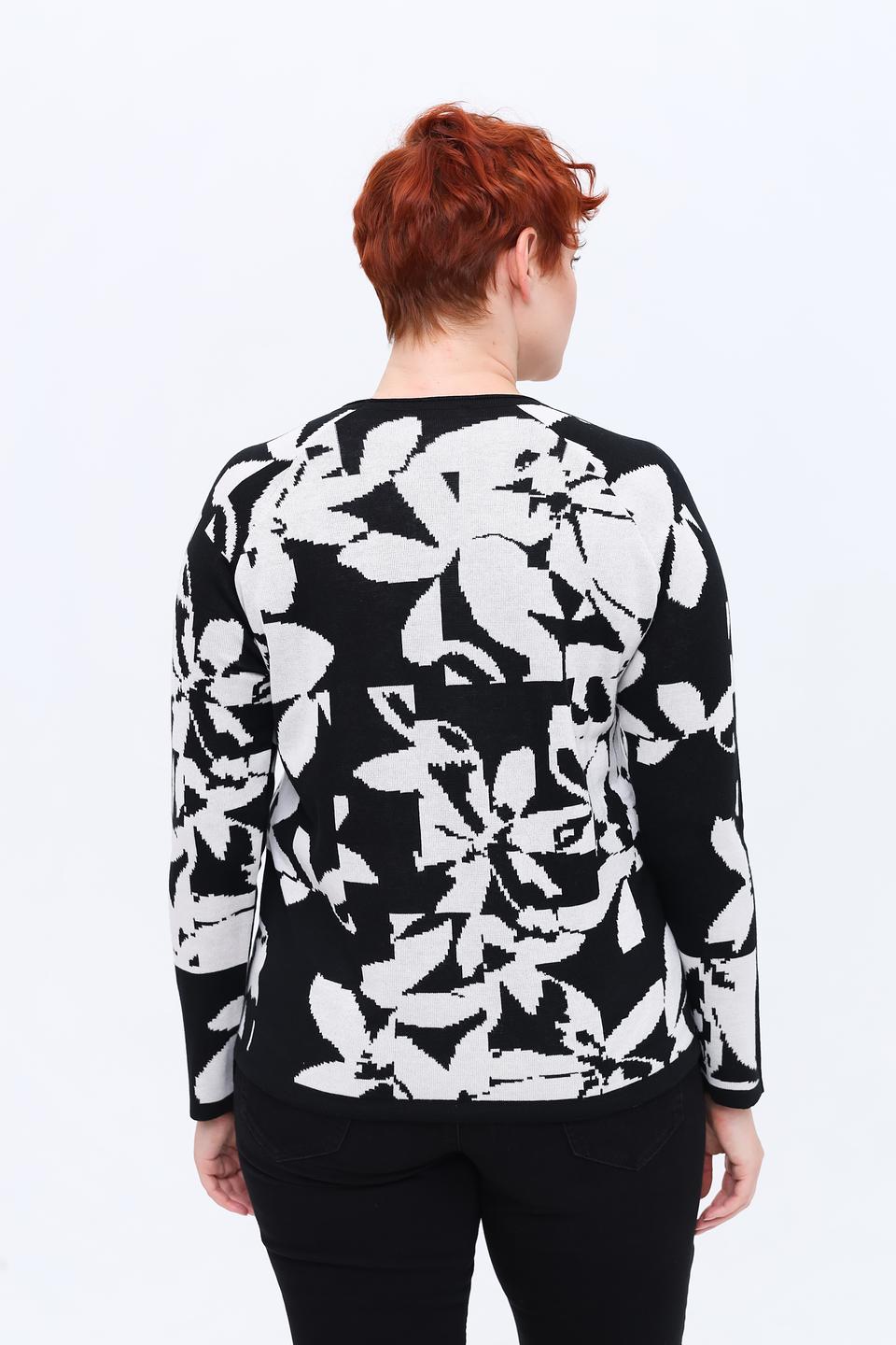 Пуловер Rabe collection с цветочным принтом