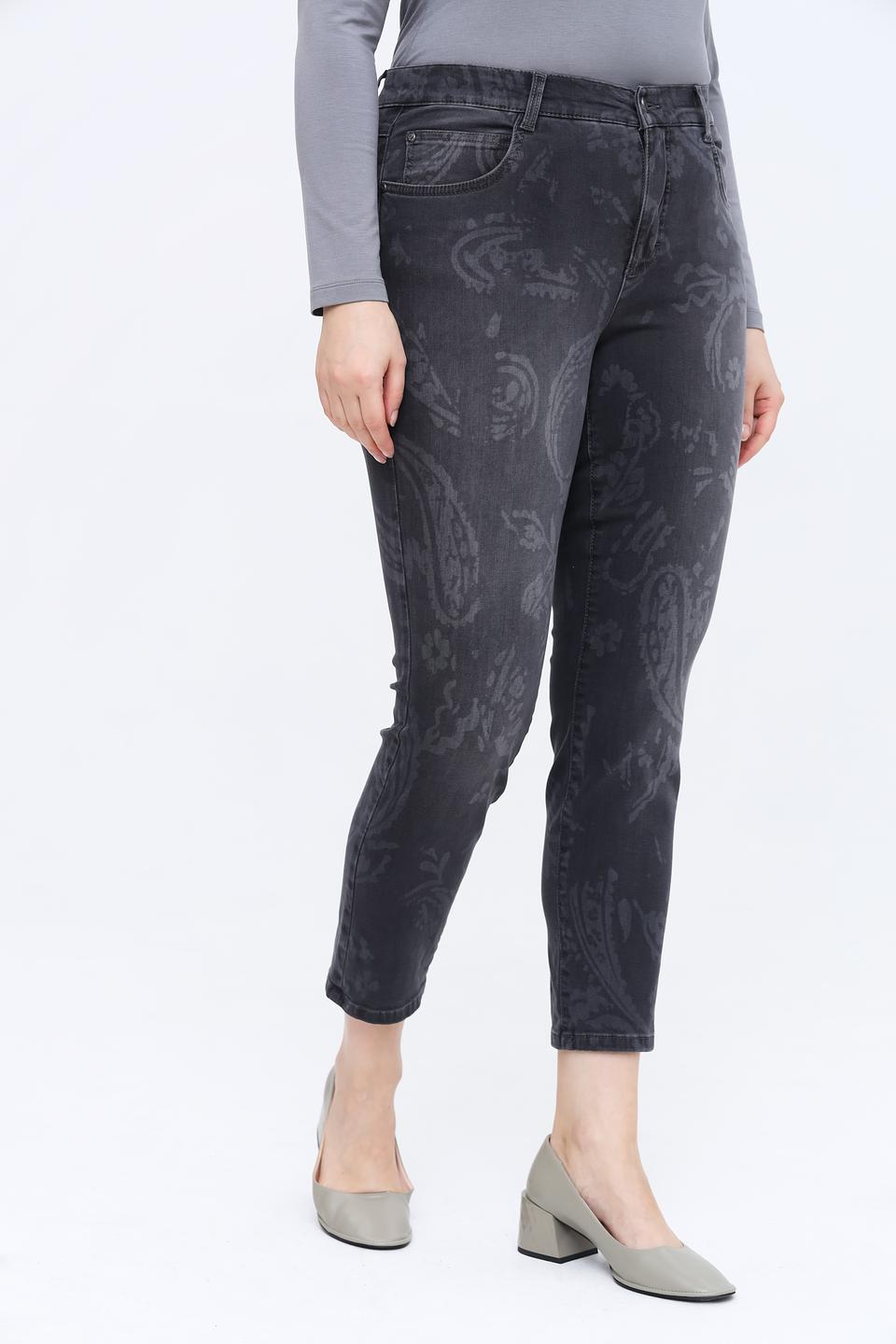 Джинсы Rabe collection с узором серые