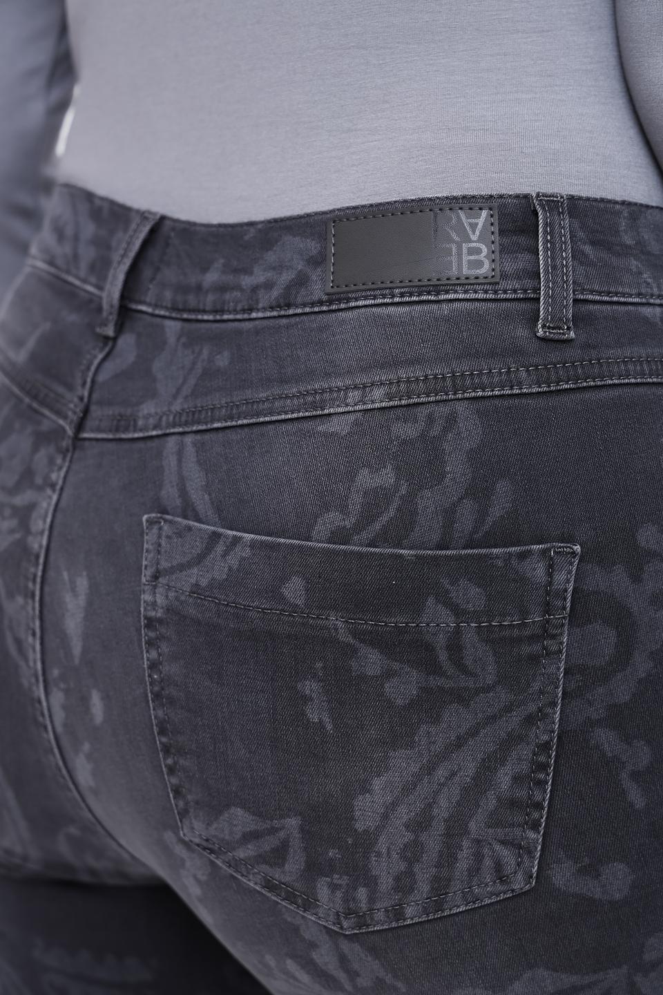 Джинсы Rabe collection с узором серые