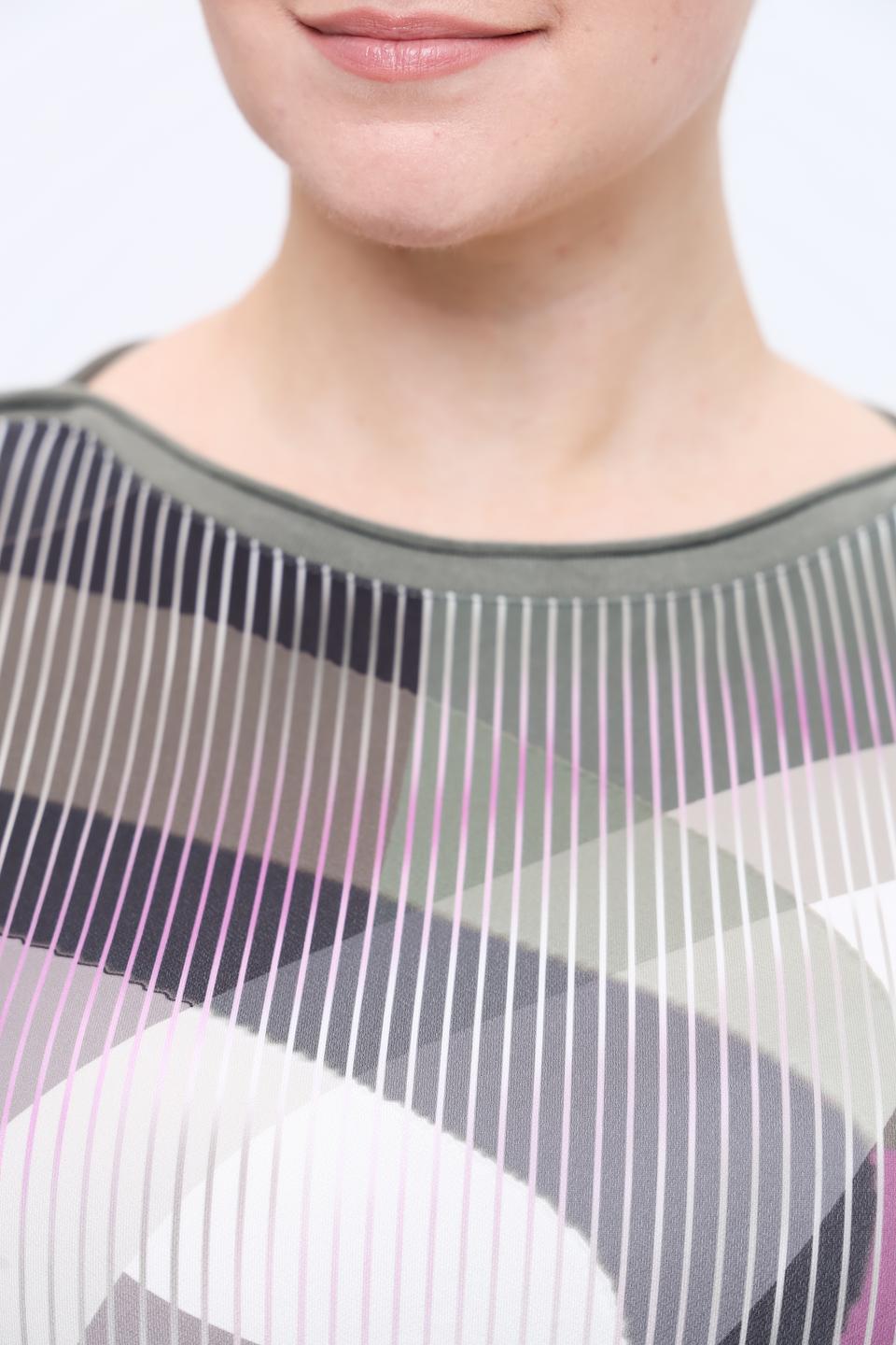 Лонгслив Lebek с геометричным принтом