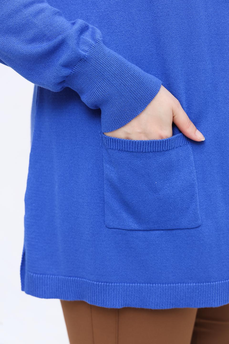 Кардиган Erfo синий вязаный