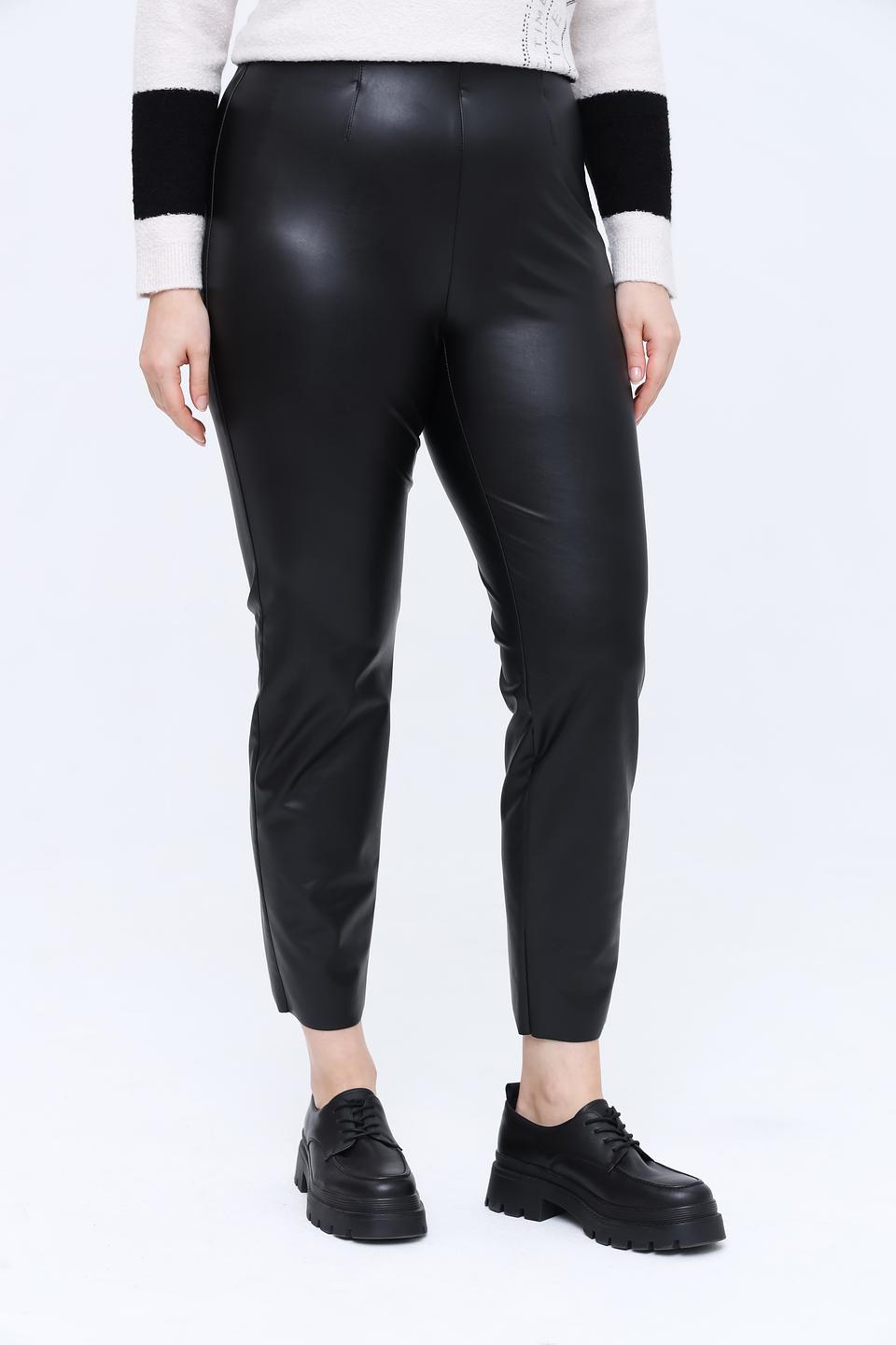 Брюки Frank Walder из экокожи чёрные