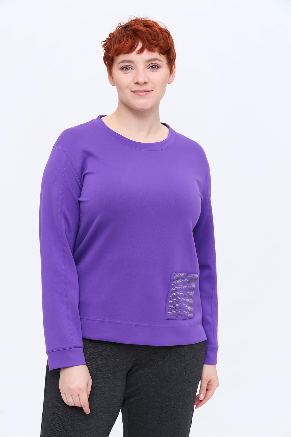 Пуловер Rabe collection фиолетовый