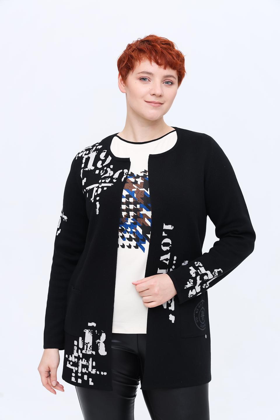 Жакет Rabe collection с принтом чёрный