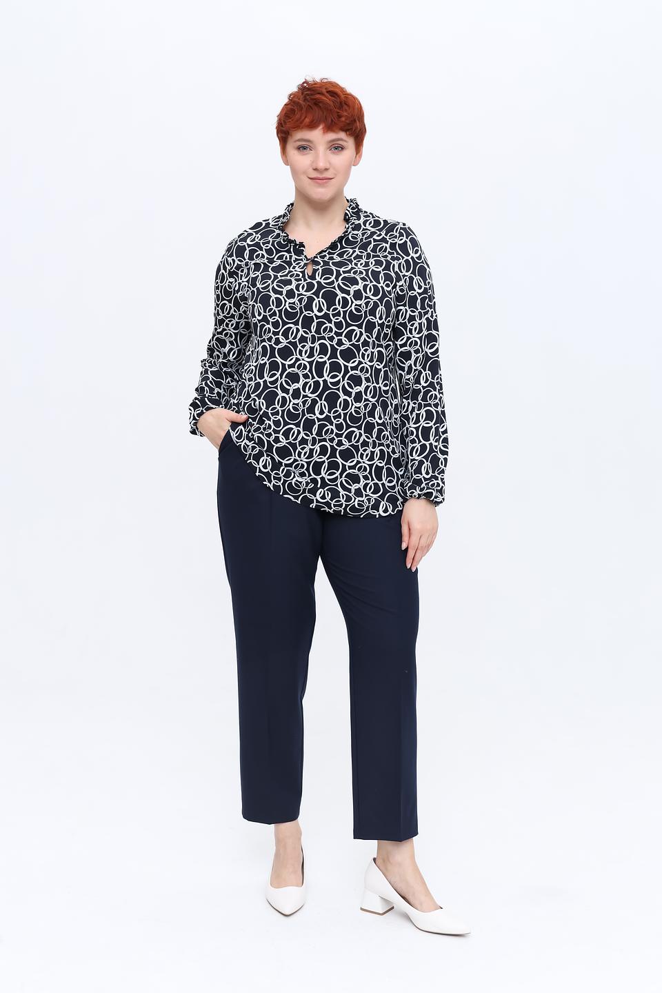 Брюки классические Lecomte темно-синие