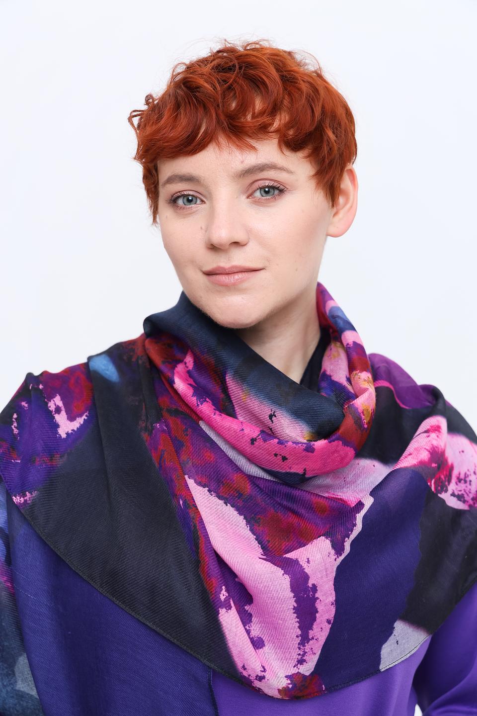 Платок Lecomte с цветочным принтом