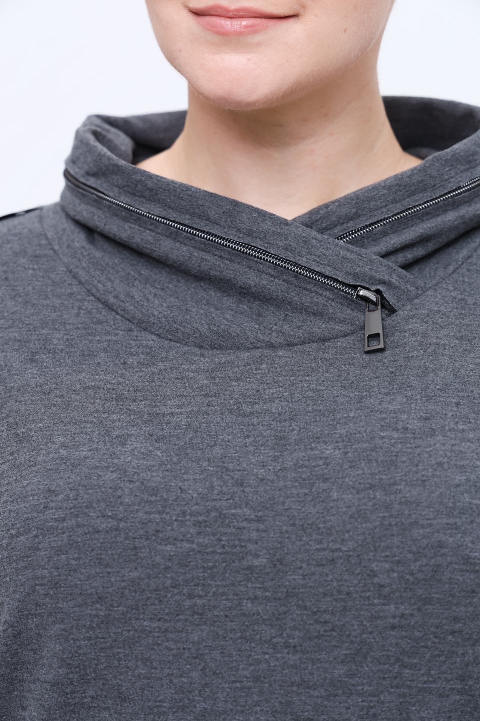 Блуза Via Appia серая с молнией