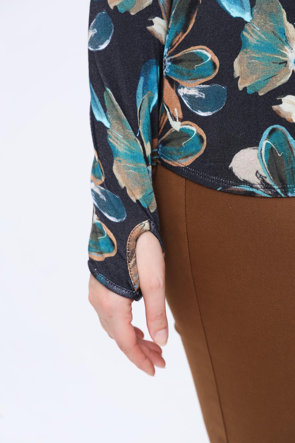 Пуловер Lecomte с цветочным принтом