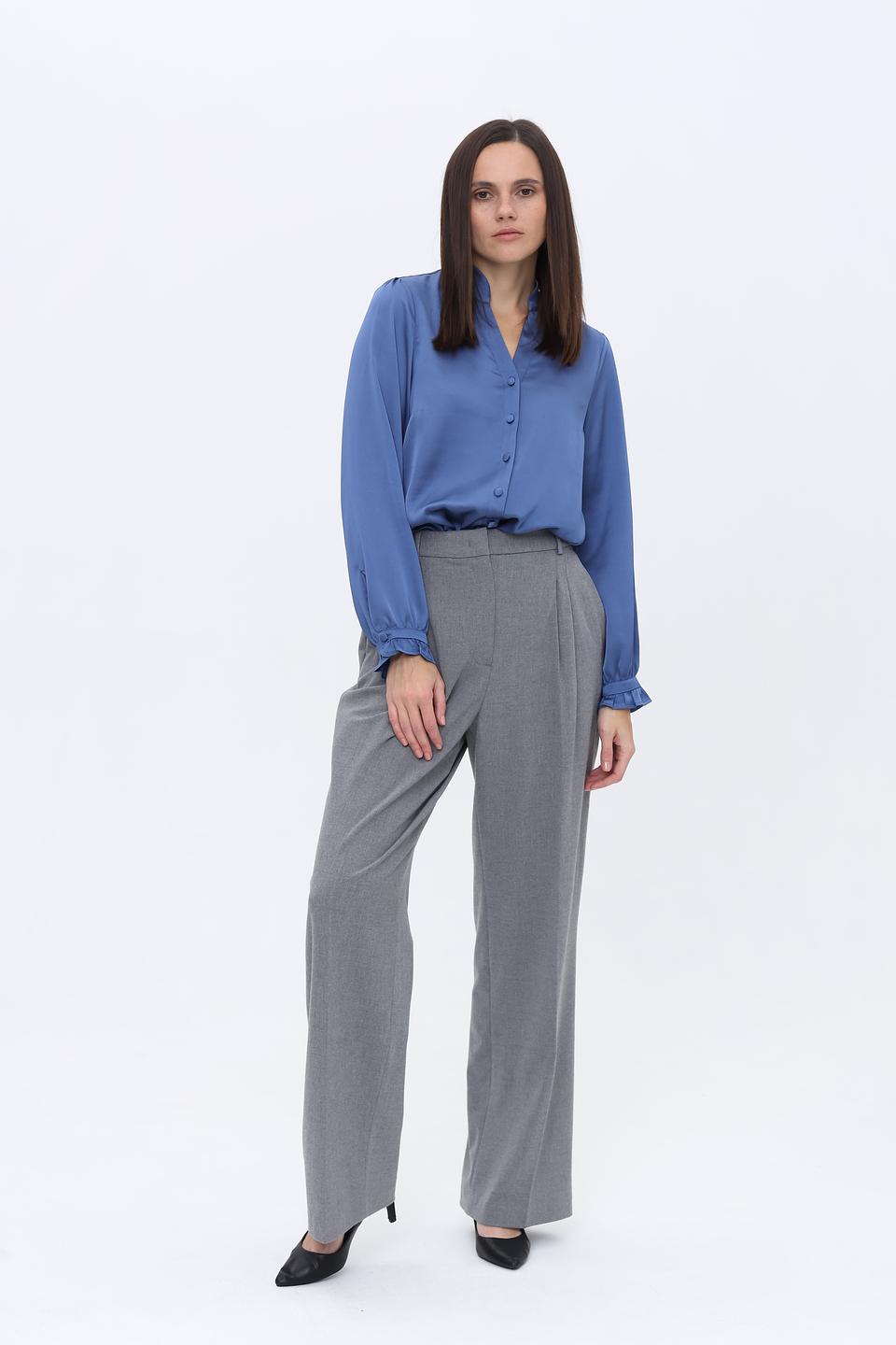 Блуза More and More голубая с рукавами-фонариками