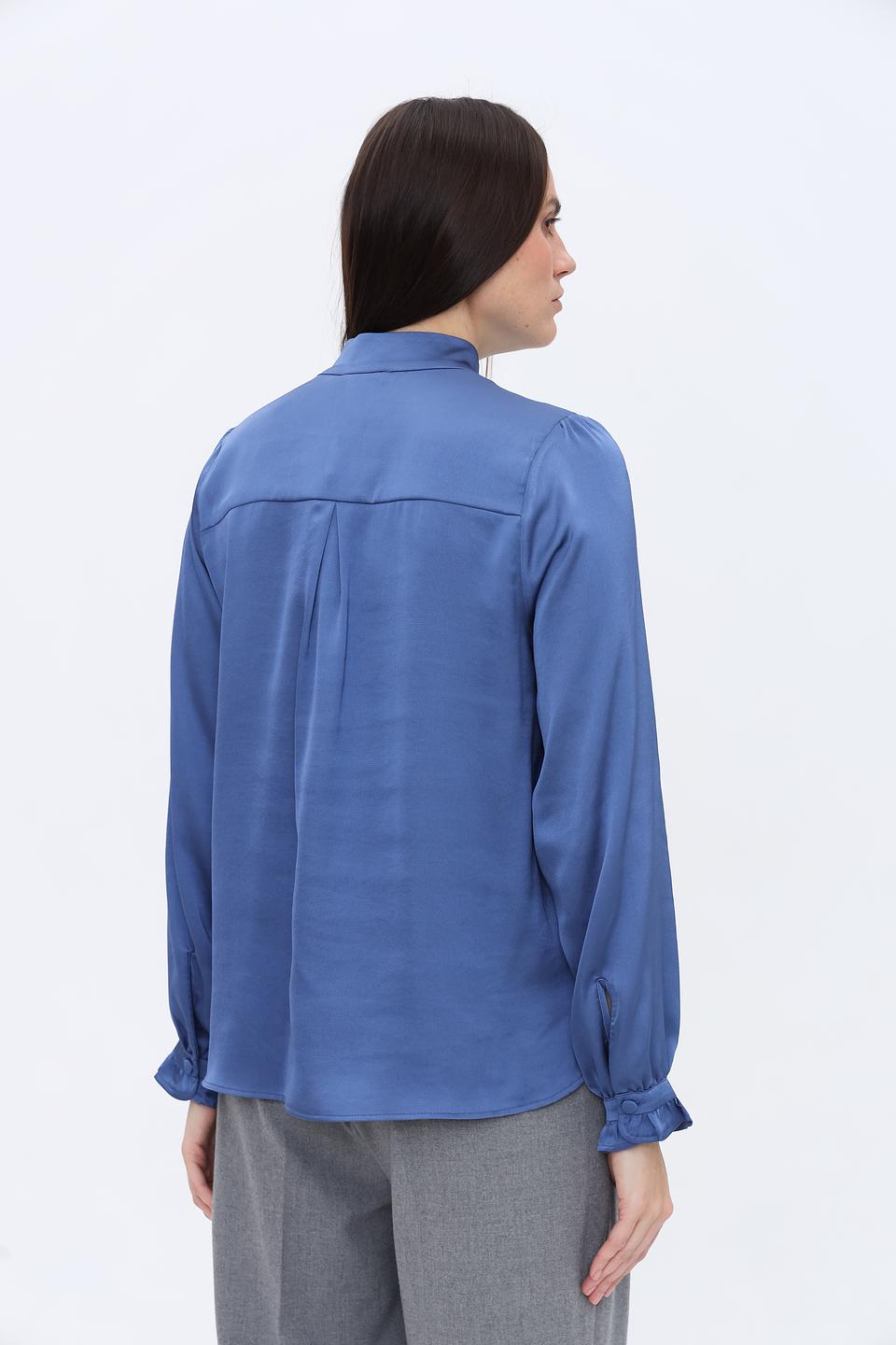 Блуза More and More голубая с рукавами-фонариками