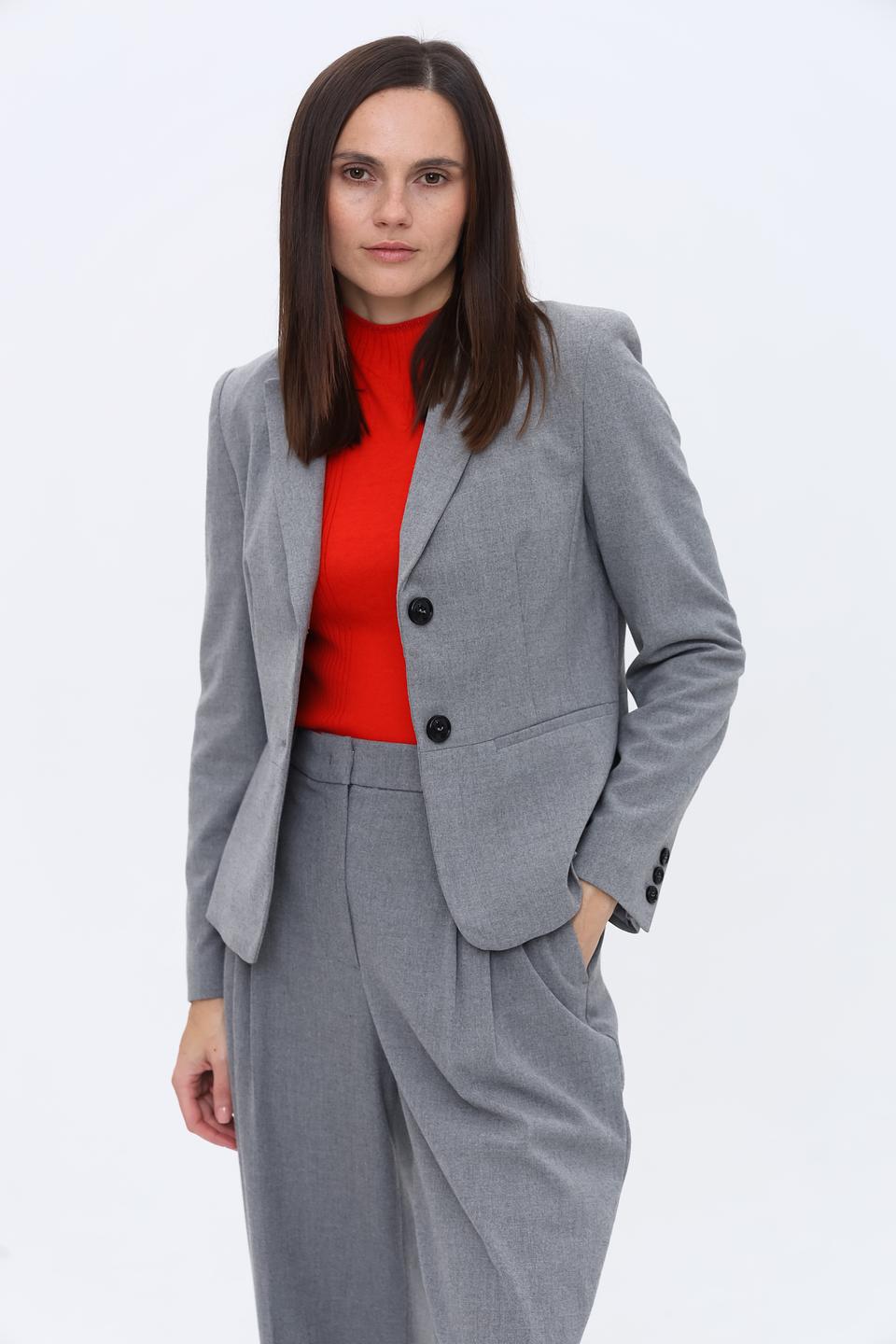 Жакет More and More серый приталенный