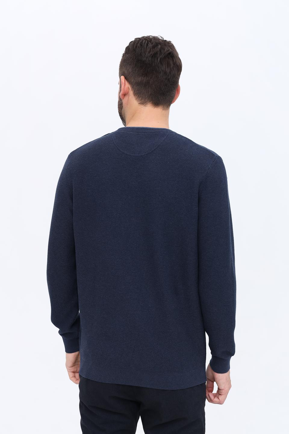 Джемпер Ragman V-образный тёмно-синий