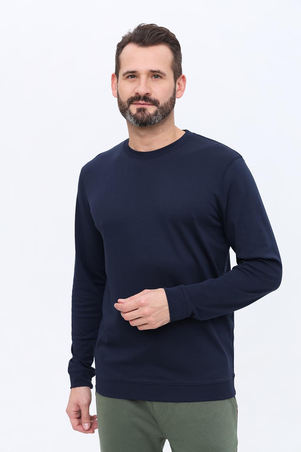 Лонгслив Ragman базовый тёмно-синий