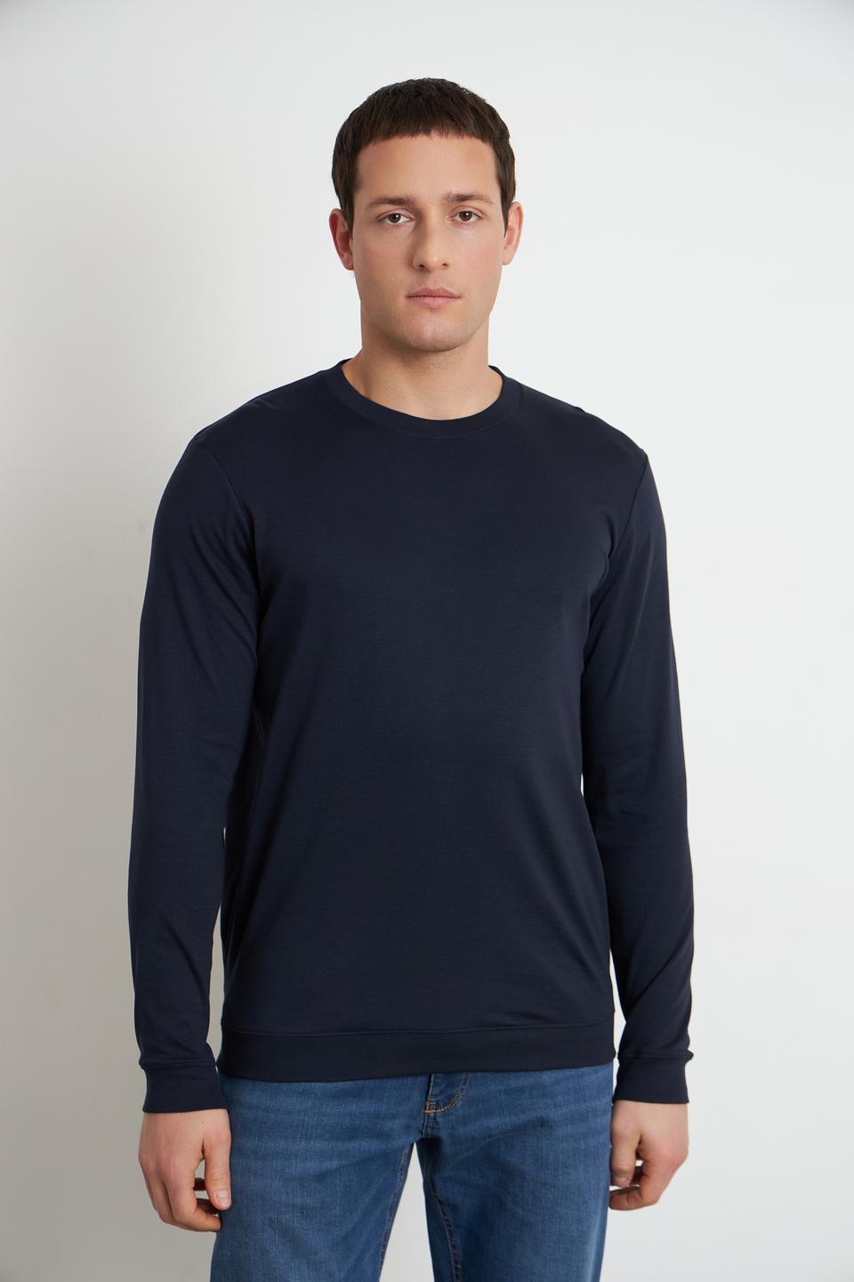 Лонгслив Ragman базовый тёмно-синий