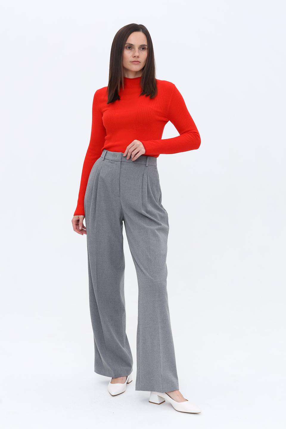 Пуловер Marc Cain красный с горлом