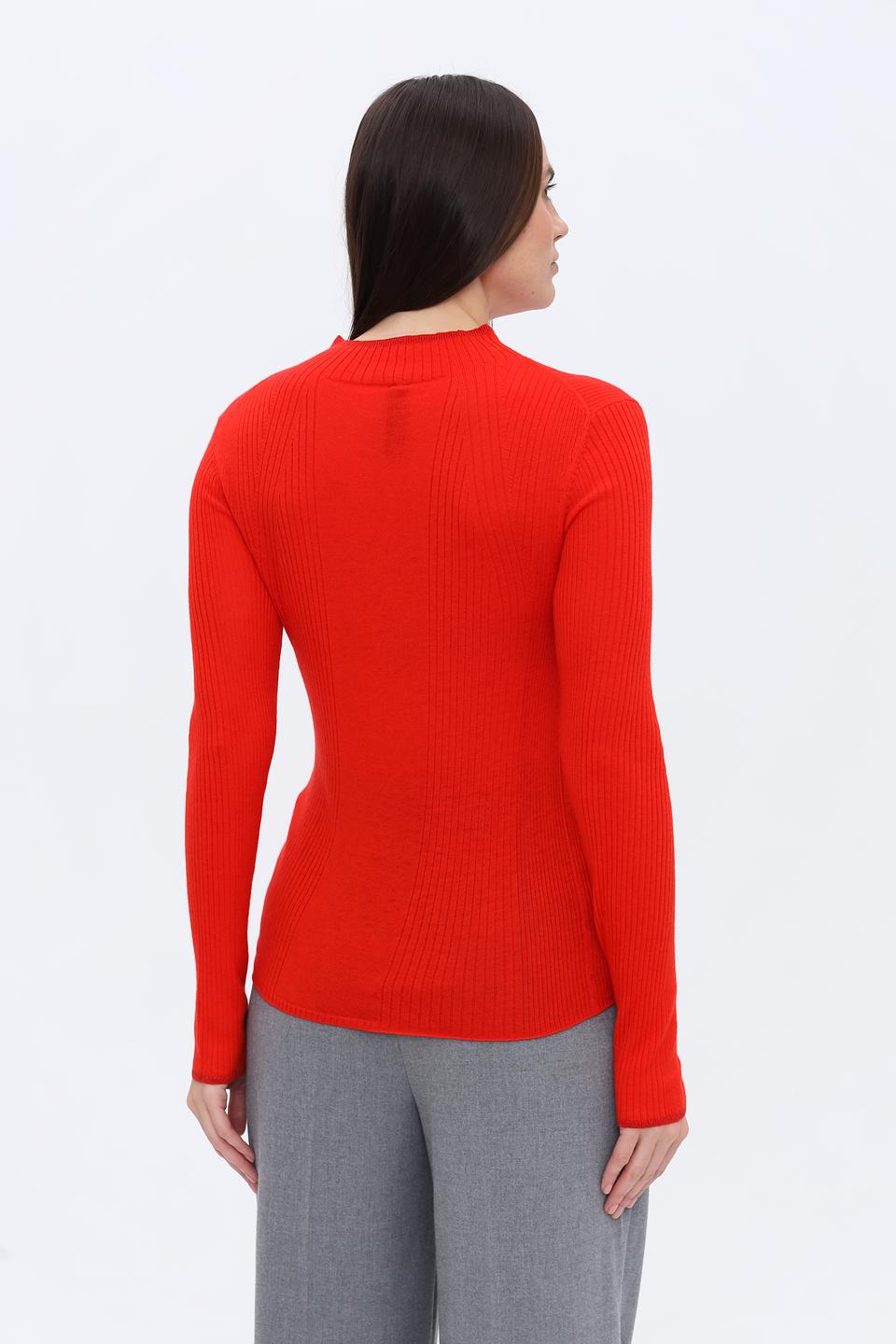 Пуловер Marc Cain красный с горлом