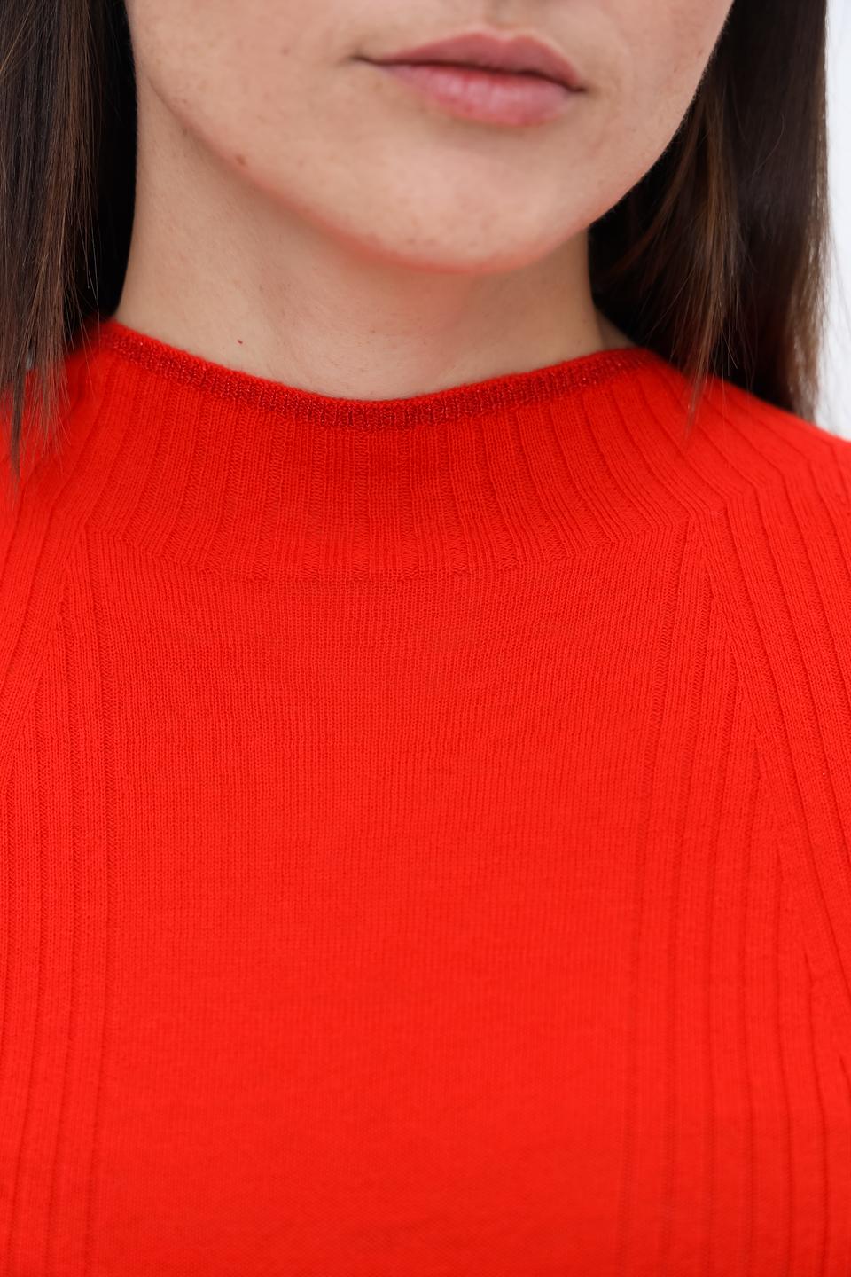 Пуловер Marc Cain красный с горлом