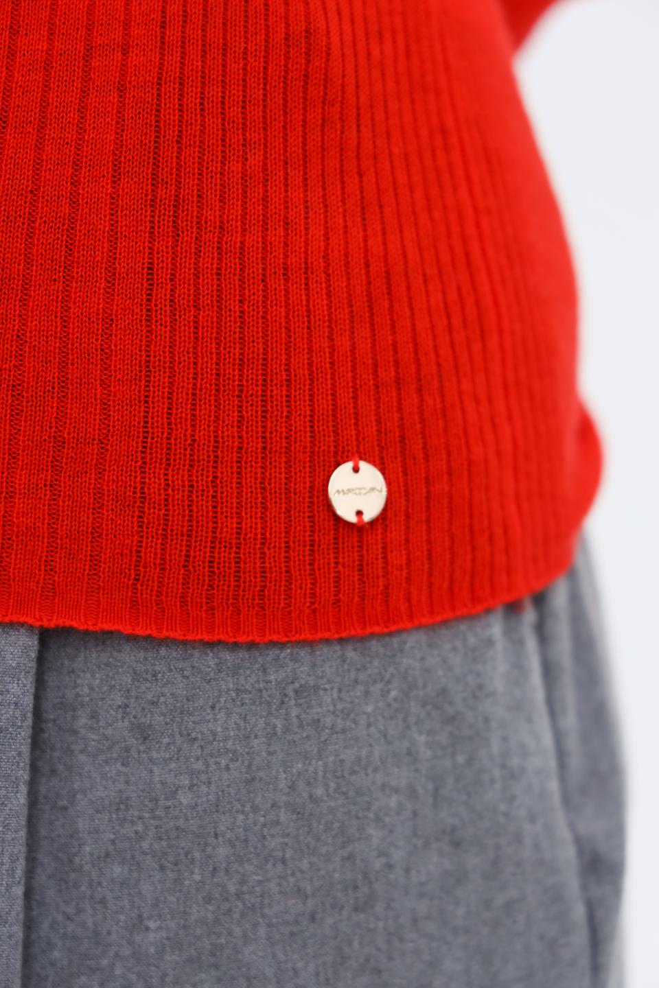 Пуловер Marc Cain красный с горлом