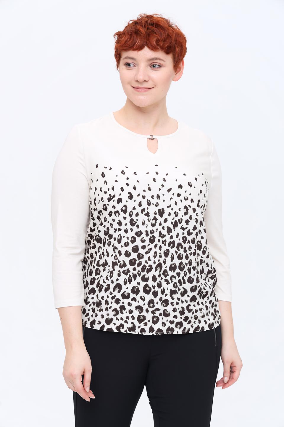 Лонгслив Frank Walder с леопардовым принтом