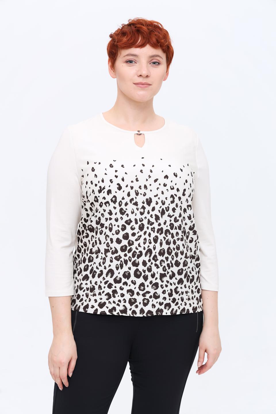 Лонгслив Frank Walder с леопардовым принтом