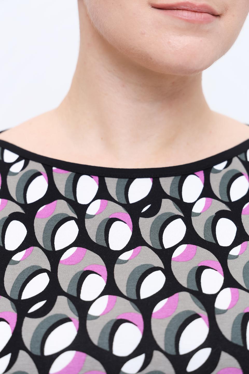 Лонгслив Lebek с геометрическим принтом