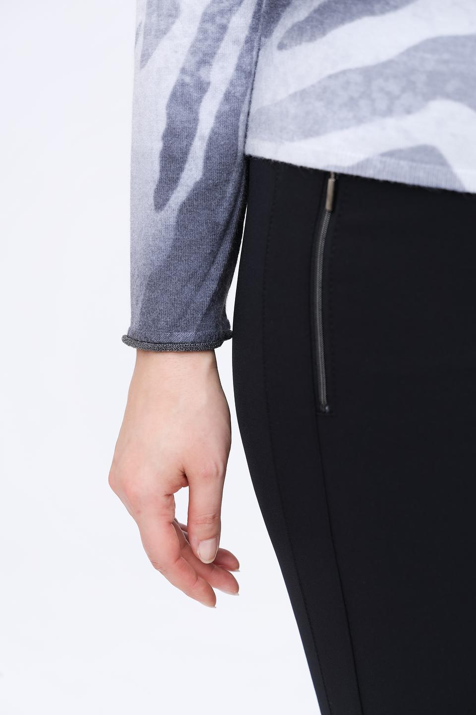 Пуловер Rabe collection с принтом серый