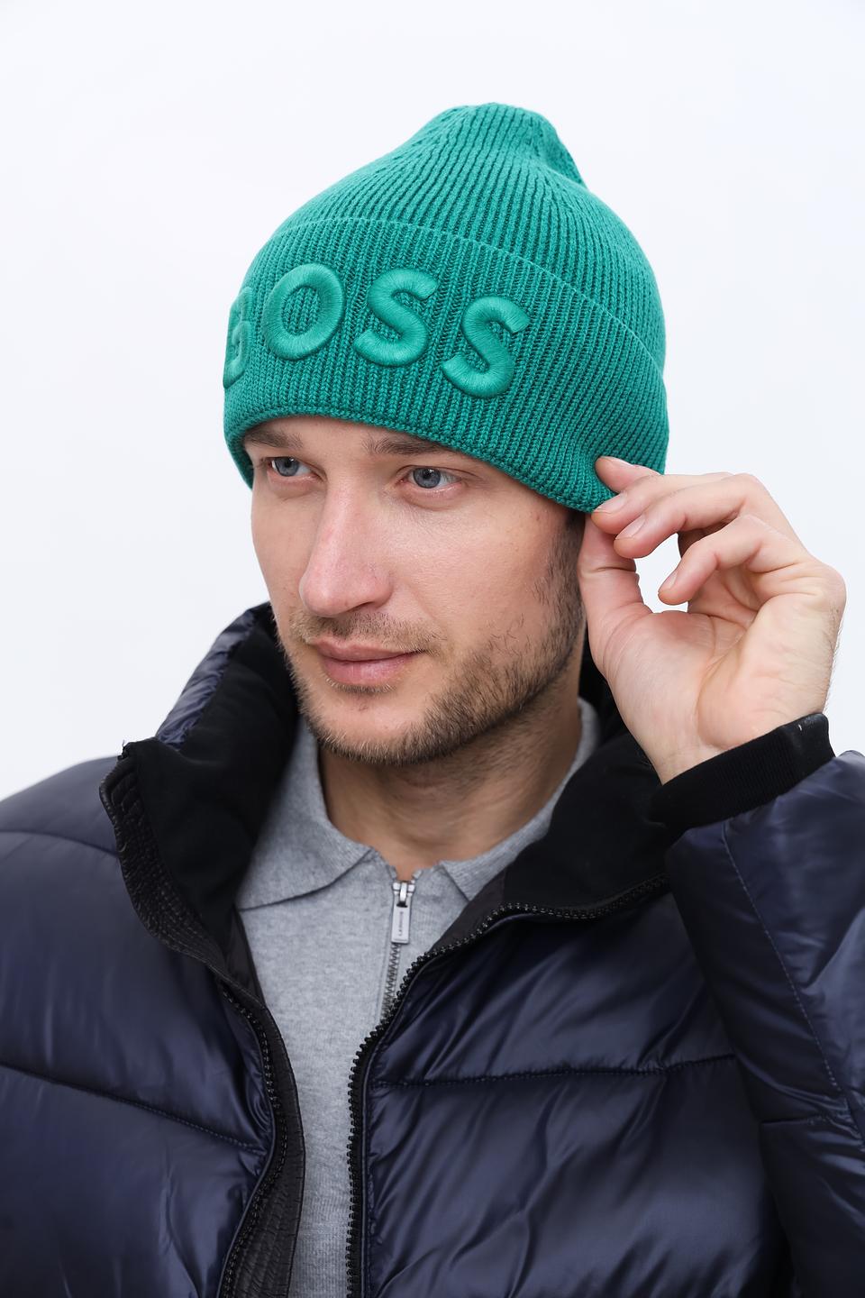 Шапка Boss Orange зелёная