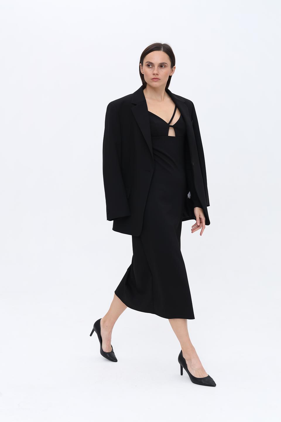 Жакет Hugo женский черный оверсайз