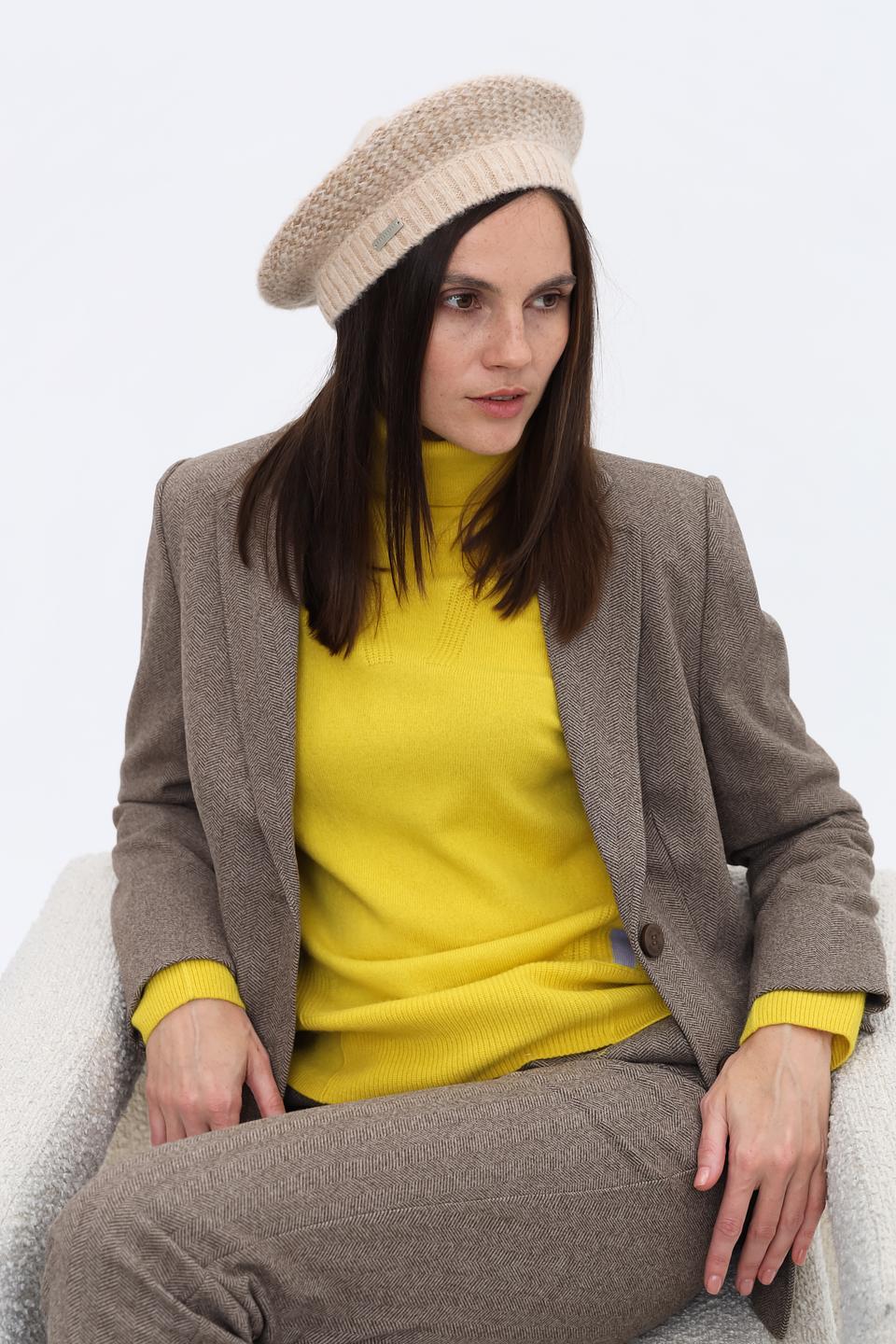 Берет Seeberger вязаный бежевый