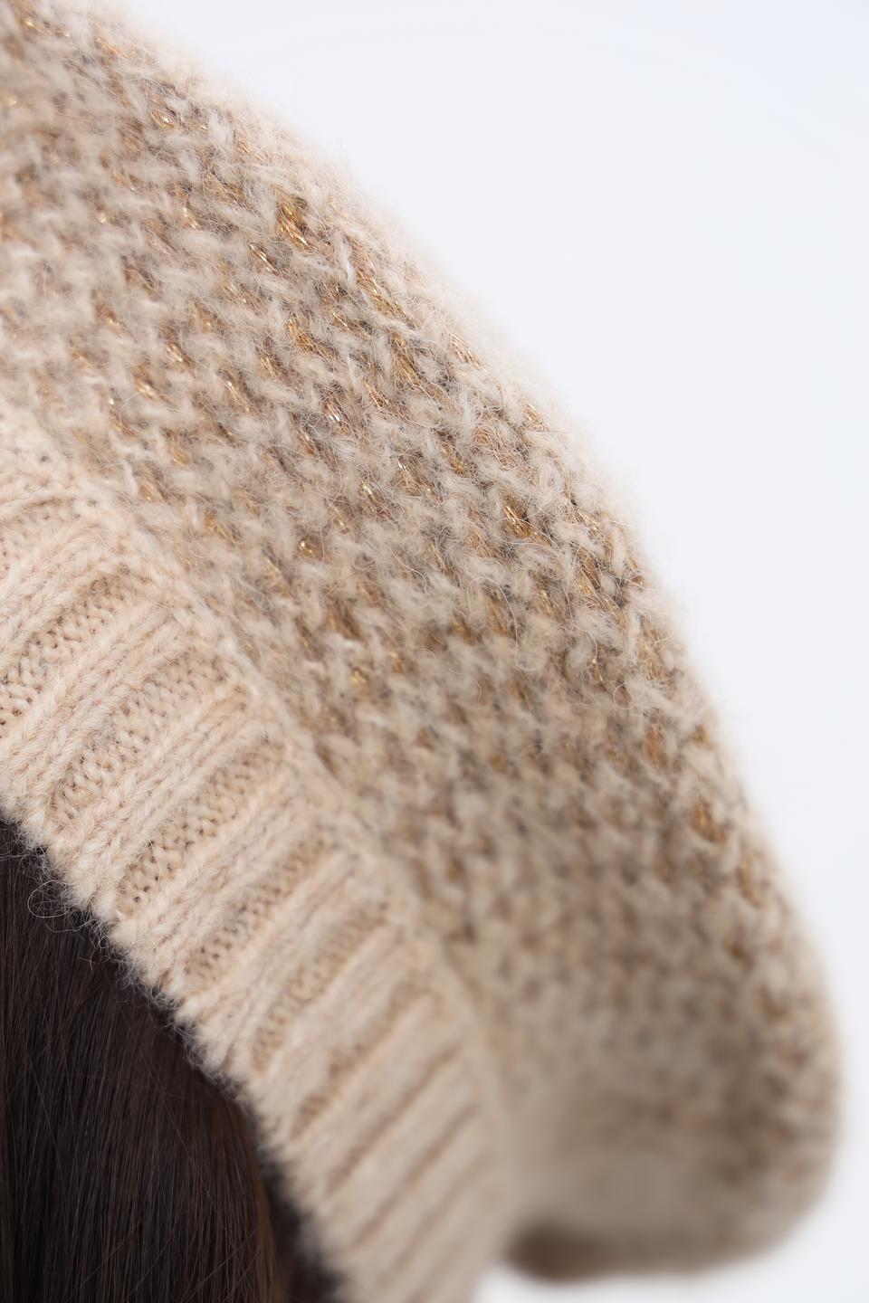 Берет Seeberger вязаный бежевый