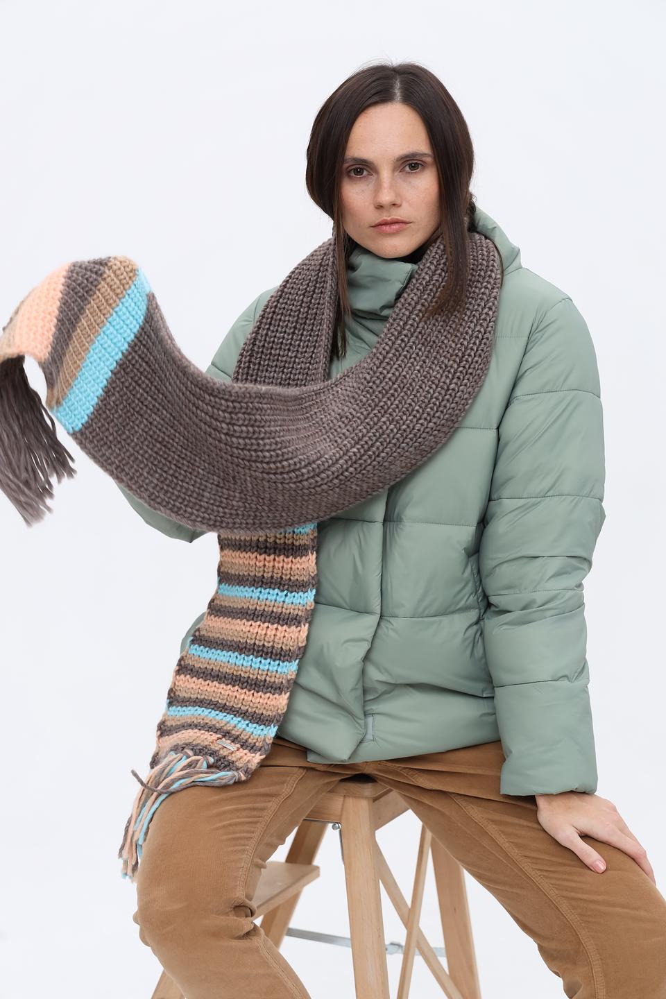 Шарф Seeberger в полоску с бахромой