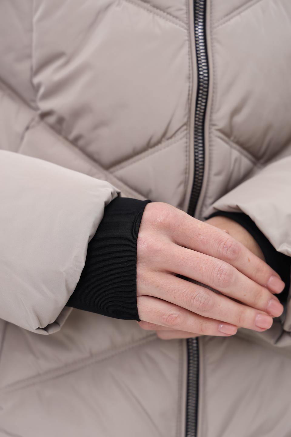 Куртка District стеганая бежевая