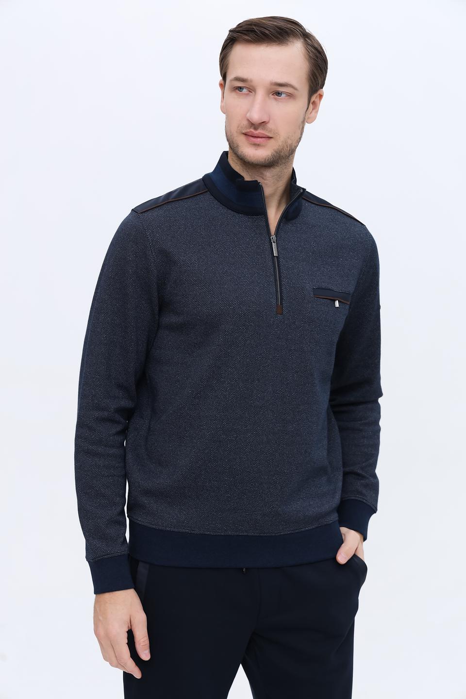 Джемпер Bugatti с молнией синий