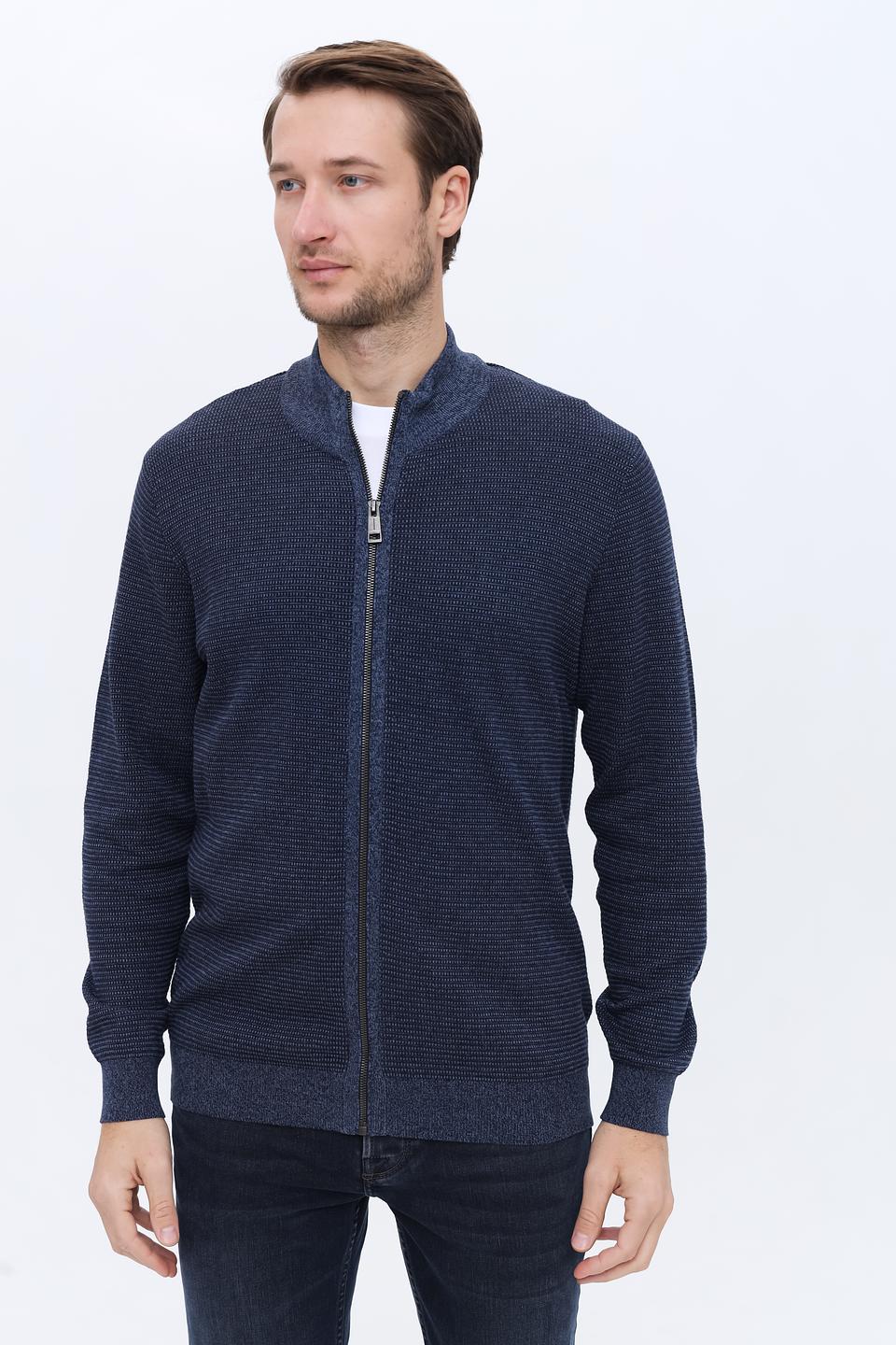 Кардиган Casa Moda синий на молнии