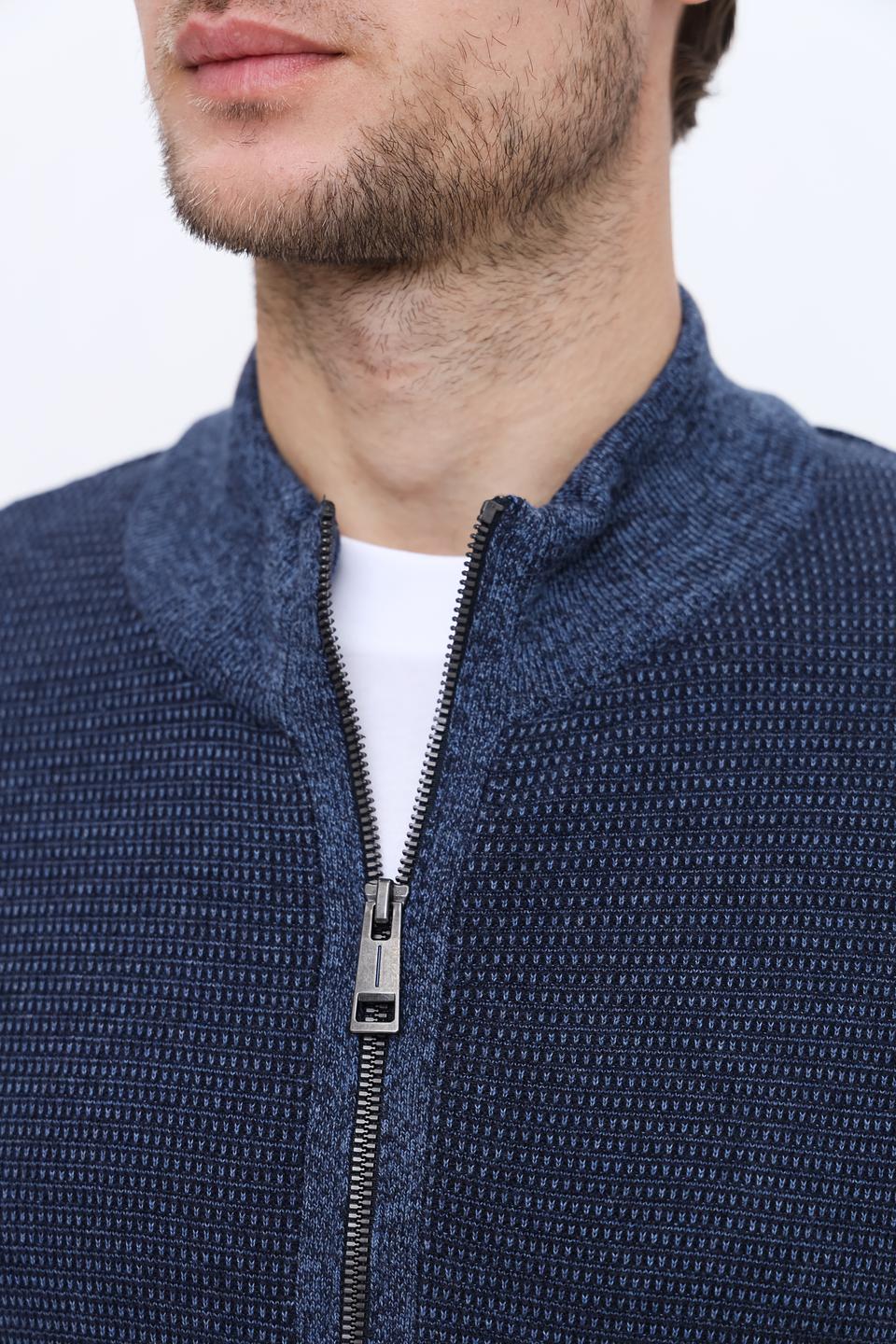 Кардиган Casa Moda синий на молнии