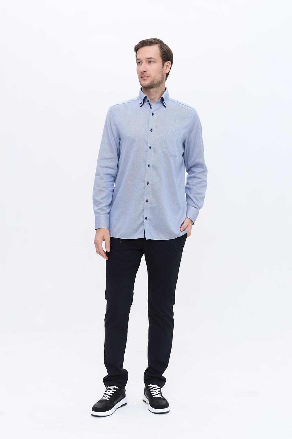 Рубашка Casa Moda голубая приталенная