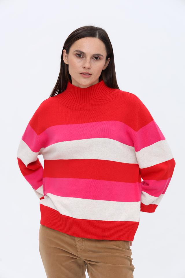 Пуловер Oui в полоску
