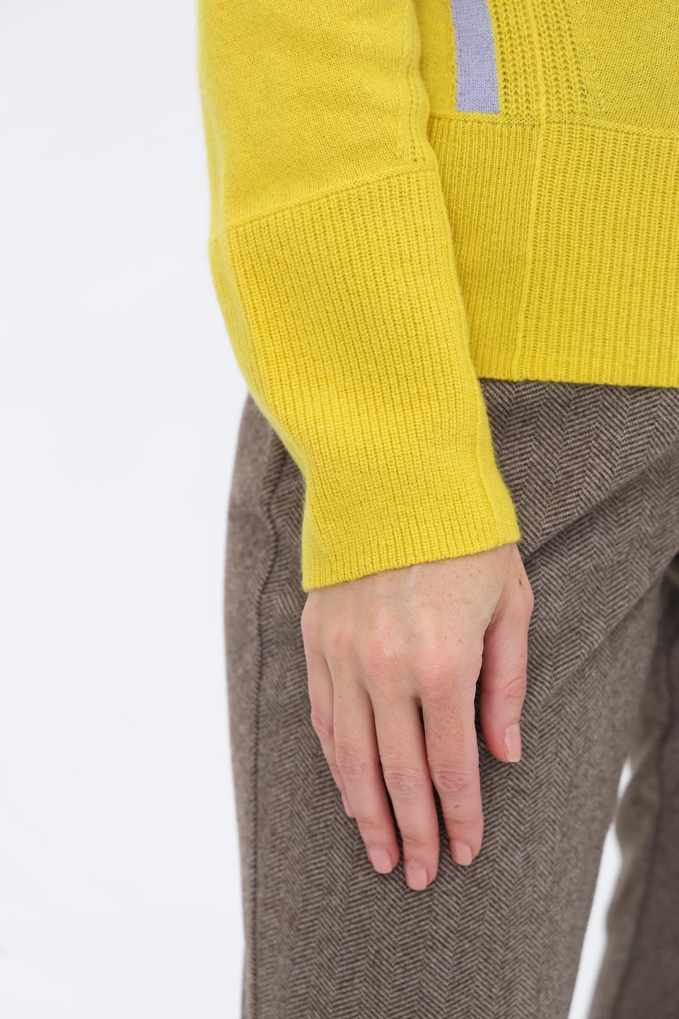 Пуловер Marc Cain жёлтый с полосками