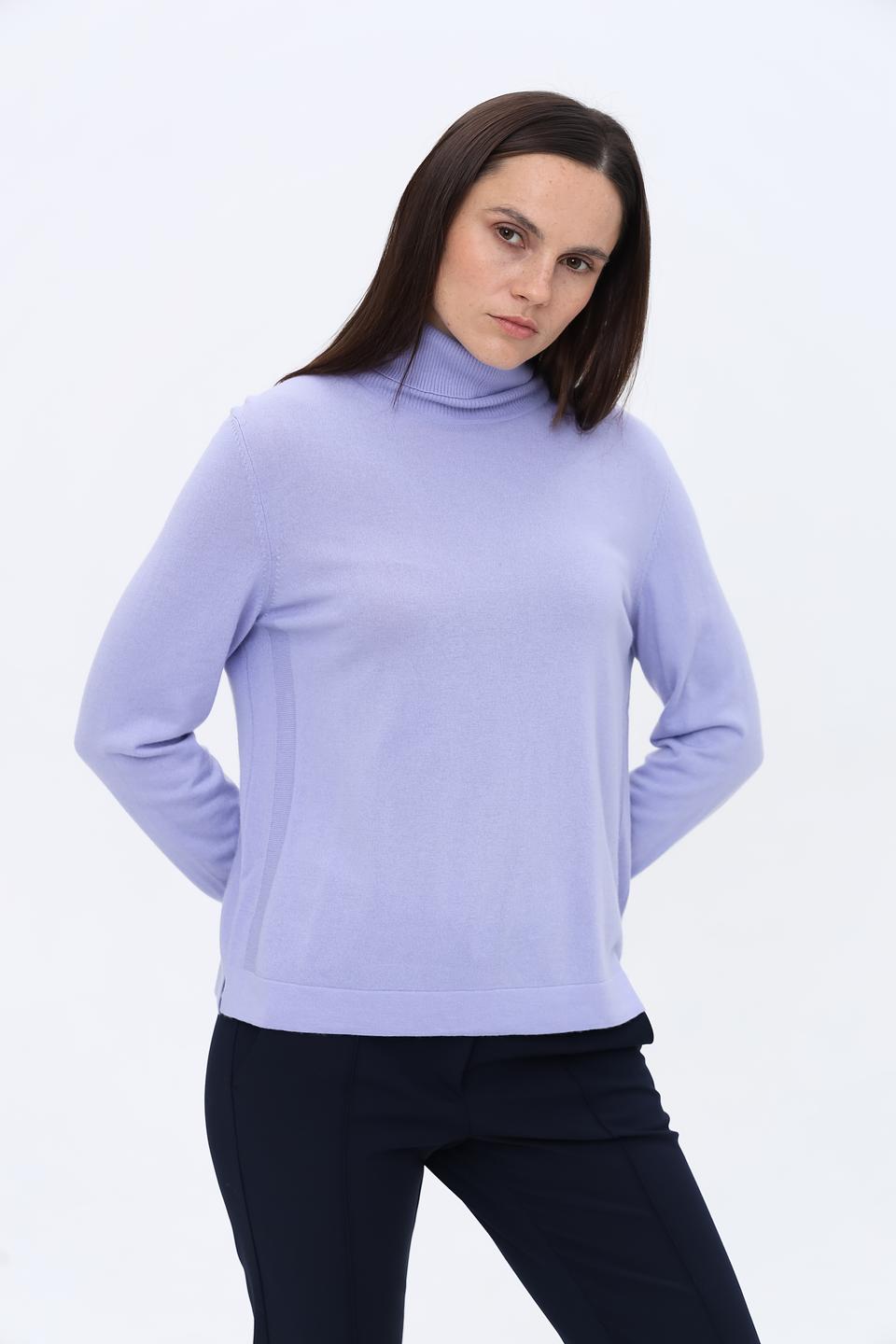 Пуловер Marc Cain лавандовый с горлом