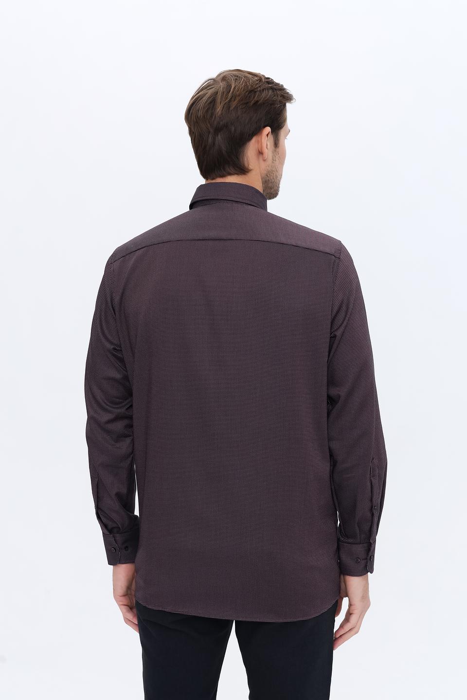 Рубашка Casa Moda с узором бордовый