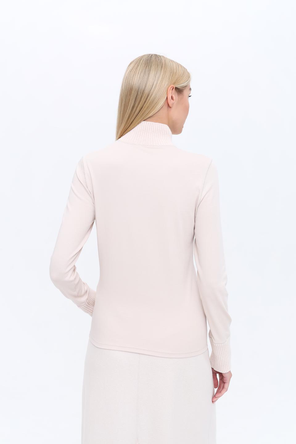 Пуловер Marc Cain с горлом бежевый