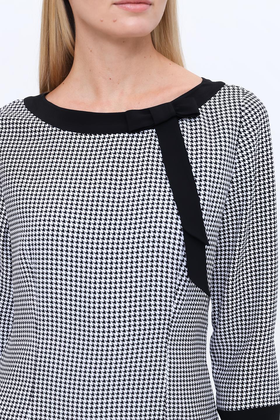 Платье Marc Cain в клетку с бантом