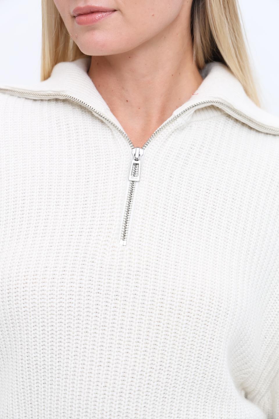 Джемпер Hugo жен. с молнией кремовый