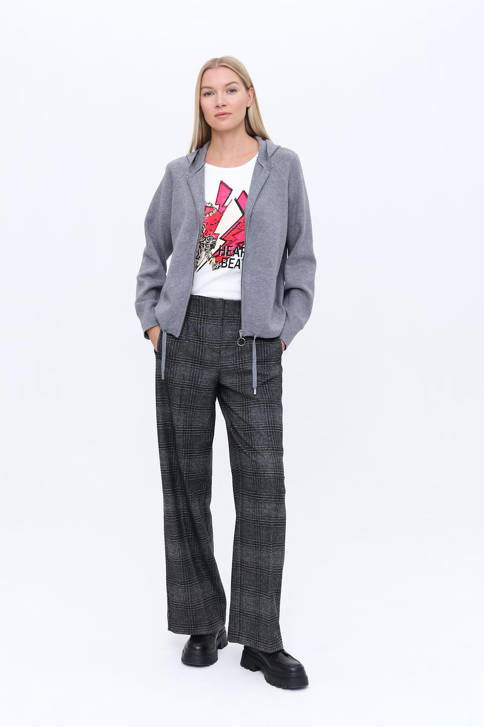 Толстовка Broadway серая на молнии