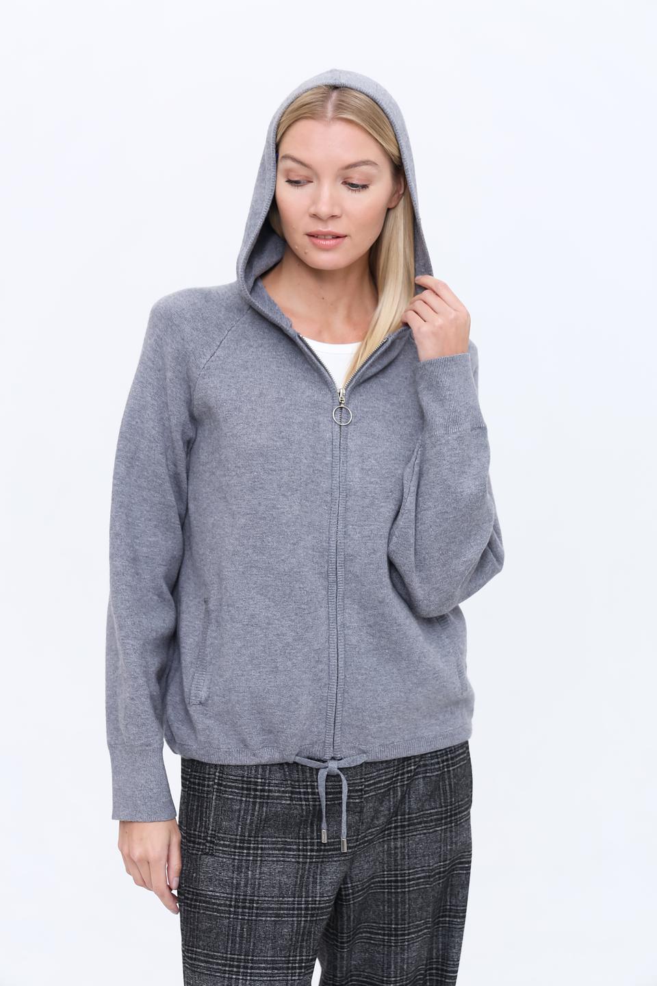 Толстовка Broadway серая на молнии