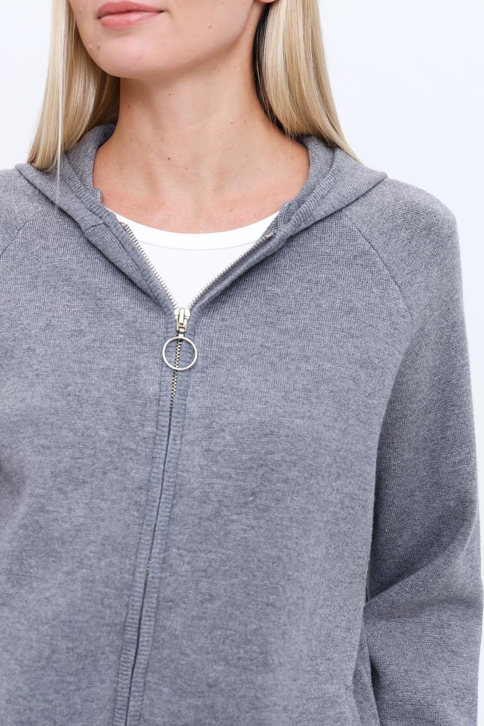 Толстовка Broadway серая на молнии