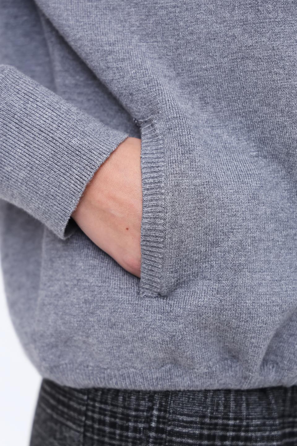 Толстовка Broadway серая на молнии