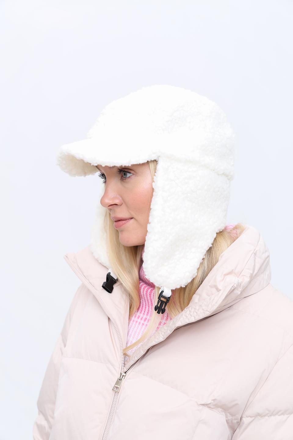 Шапка-ушанка Seeberger белая