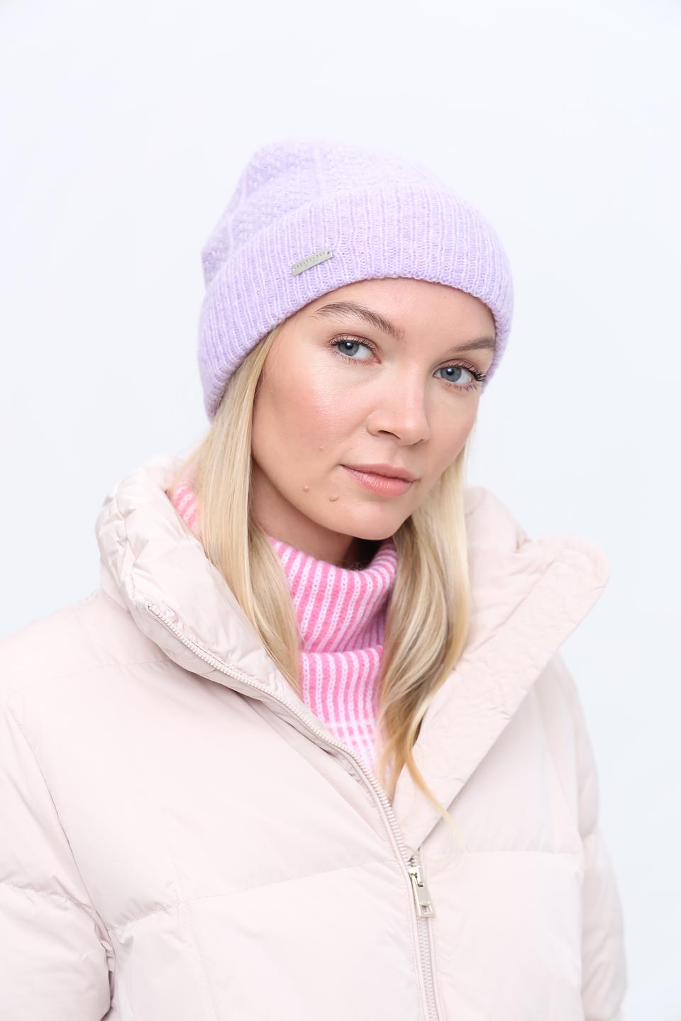 Шапка Seeberger вязаная лавандовая