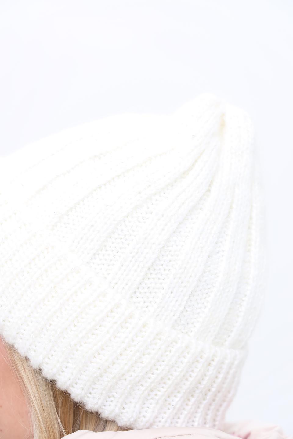 Шапка Marhatter вязаная белая